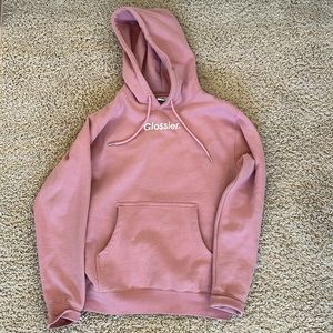 Pink Glossier Hoodie Sweat shirt Worn <2 times ORIGINAL